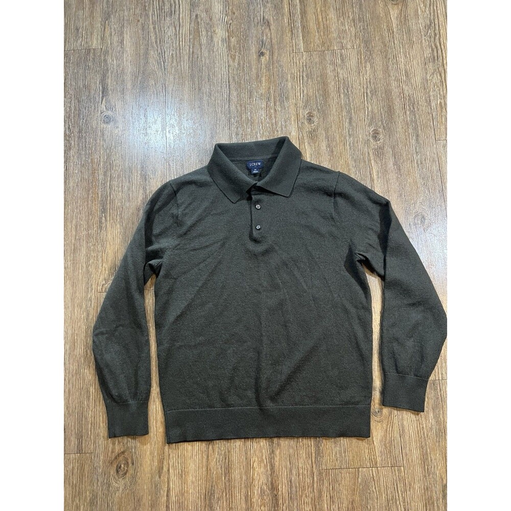J.Crew Merino Blend Polo Shirt - Green - Size M
